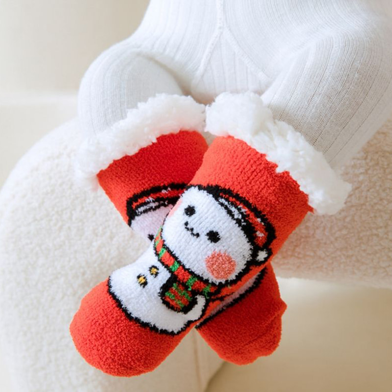 Puer Socks Carmina Carmina Carmina Nativitatis socks domum incrassatis medii tubo somno Socks Agnus Velvet Plus Velvet Sola Socks