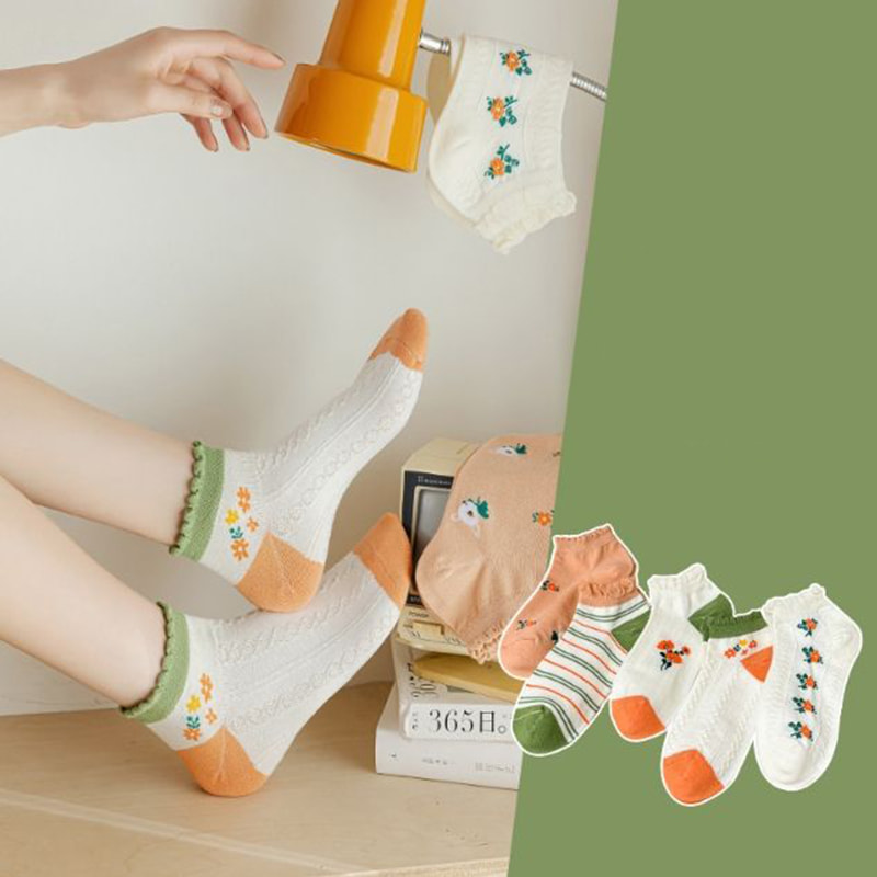 Jacquard Alba Tenebrae CIRCUMSPECTO Cottonus Short Socks pro Puellae Jacquard Alba Tenebrae CIRCUMSPECTO Cottonus Short Socks pro Puellae