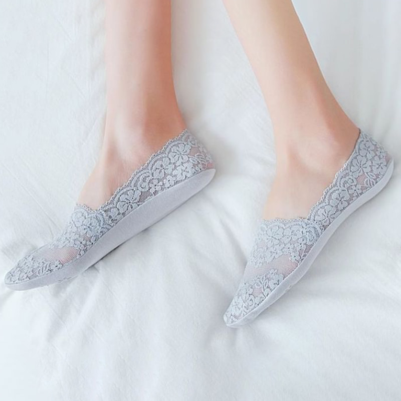 Lacedaemum Socks pro mulieribus in ver et aestate, tenuis, humilis Conscidisti, vadum os invisibilia tibialia, Silicone Anti